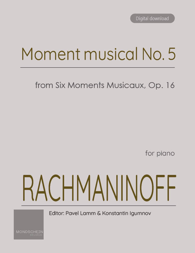 Rachmaninoff - Moment musical No. 5 from Six Moments Musicaux, Op. 16 - Piano (Digital Download)