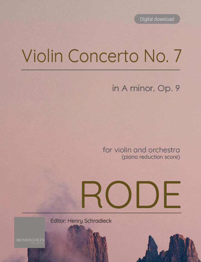 Rode - Violin Concerto No. 7 in A minor, Op. 9 - Violin/Piano Accompaniment (Digital Download)