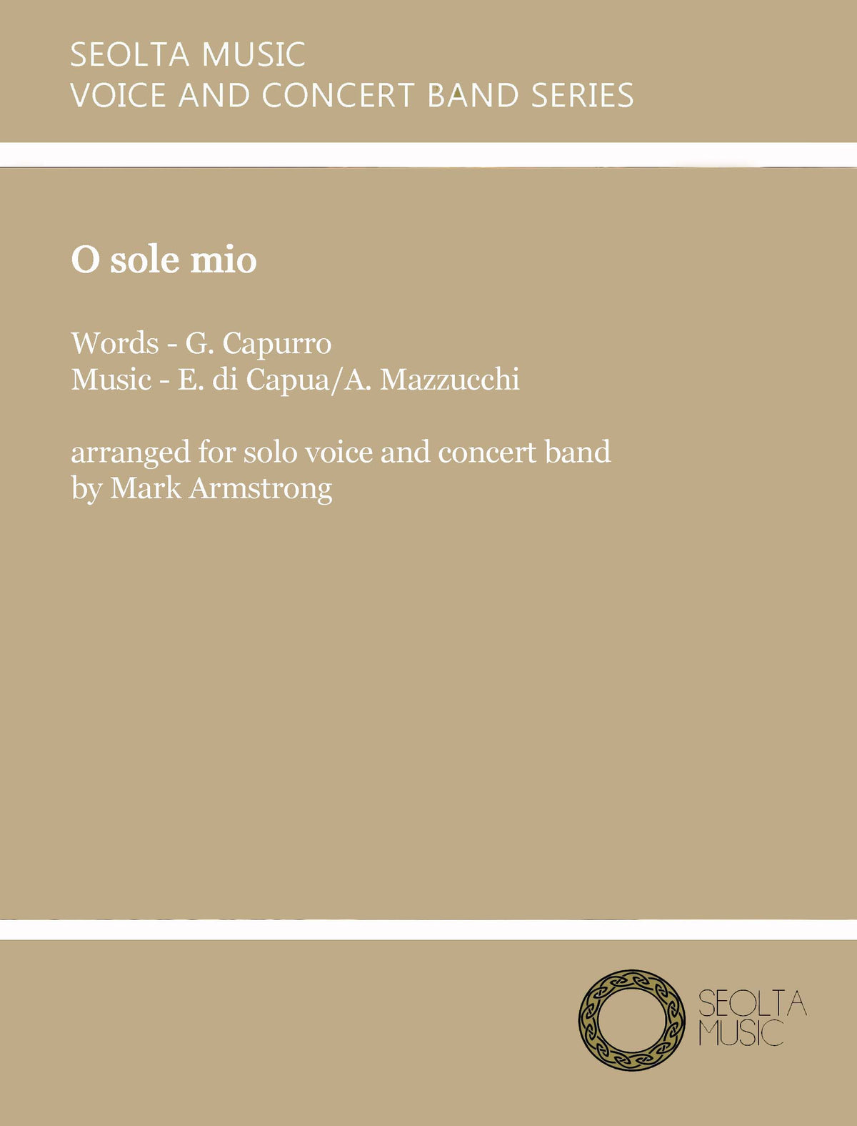 O sole mio - High Solo Voice & Concert Band Score/Parts (Digital Download)