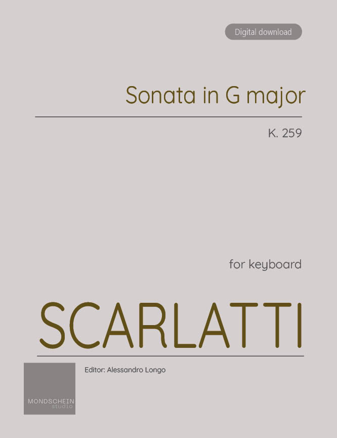 Scarlatti - Sonata in G major, K. 259 - Mondschein Studio - Piano (Digital Download)