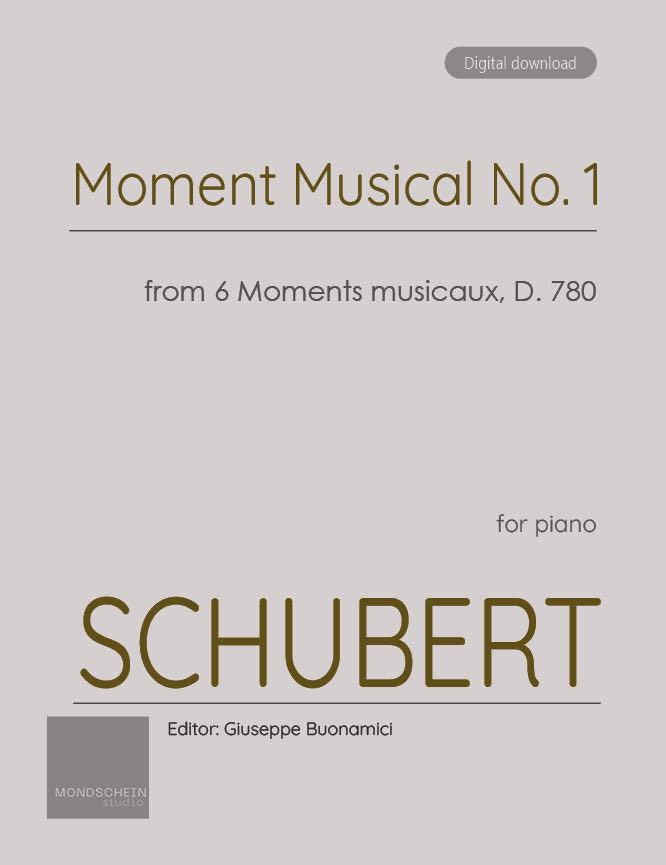 Schubert - Moment Musical No. 1 from 6 Moments Musicaux, D. 780 - Mondschein Studio - Piano (Digital Download)