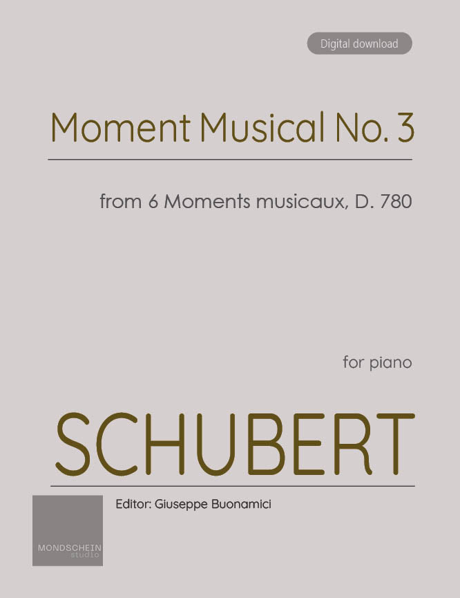 Schubert - Moment Musical No. 3 from 6 Moments Musicaux, D. 780 - Mondschein Studio - Piano (Digital Download)