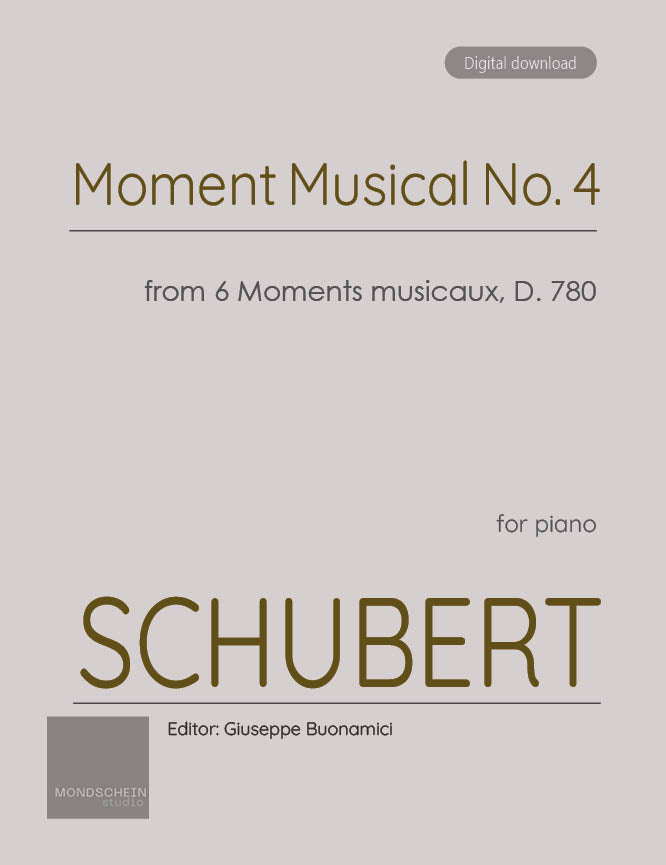 Schubert - Moment Musical No. 4 from 6 Moments Musicaux, D. 780 - Mondschein Studio - Piano (Digital Download)