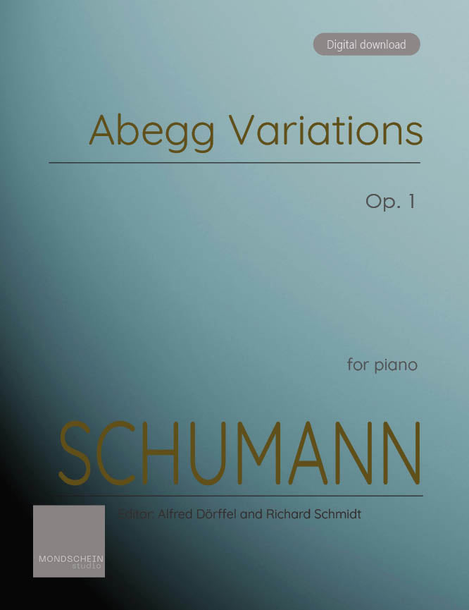 Schumann - Abegg Variations, Op. 1 - Mondschein Studio - Piano (Digital Download)