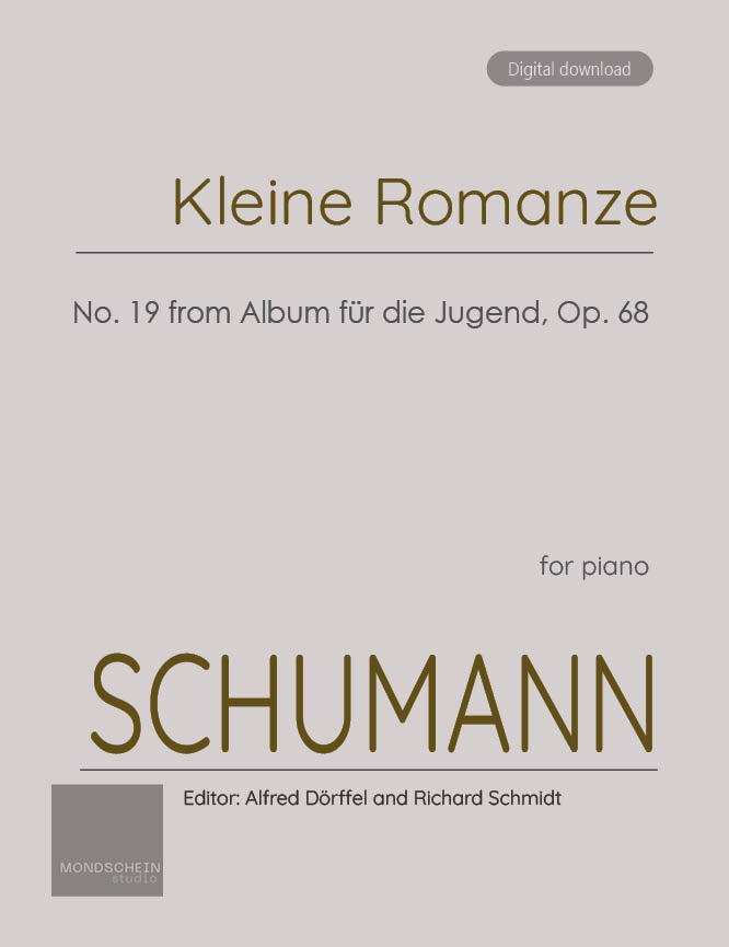 Schumann - Kleine Romanze (Little romance) Op. 68, No. 19 - Mondschein Studio - Piano (Digital Download)