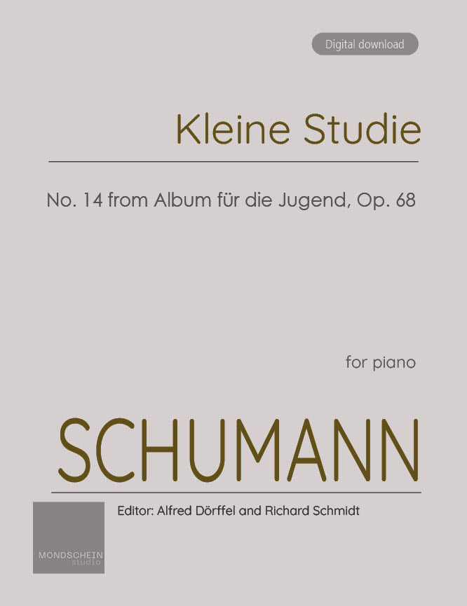 Schumann - Kleine Studie (Little etude) Op. 68, No. 4 - Mondschein Studio - Piano (Digital Download)