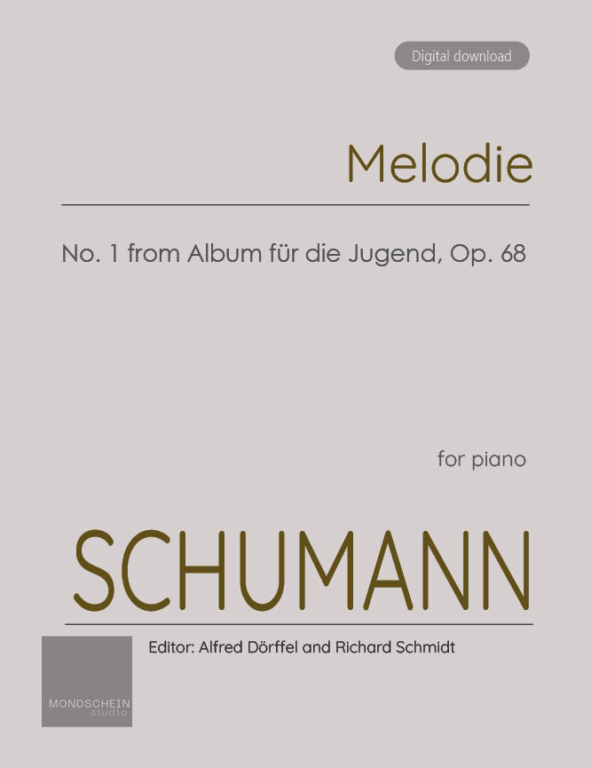Schumann - Melodie (Melody) Op. 68, No. 1 - Mondschein Studio - Piano (Digital Download)