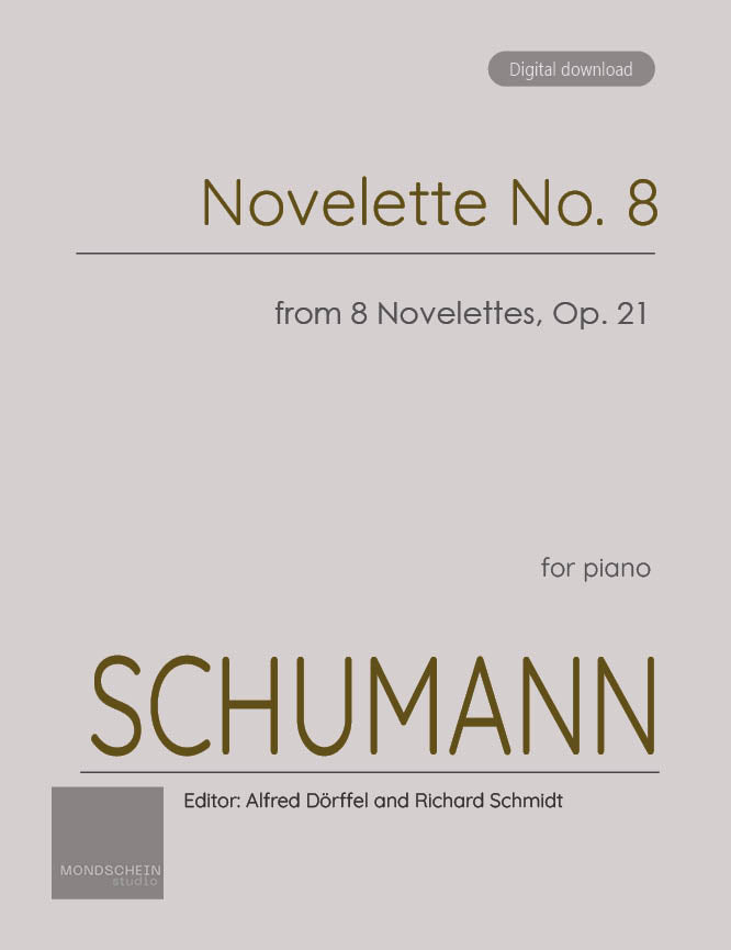 Schumann - Novelette No. 8 from 8 Novelettes, Op. 21 - Mondschein Studio - Piano (Digital Download)