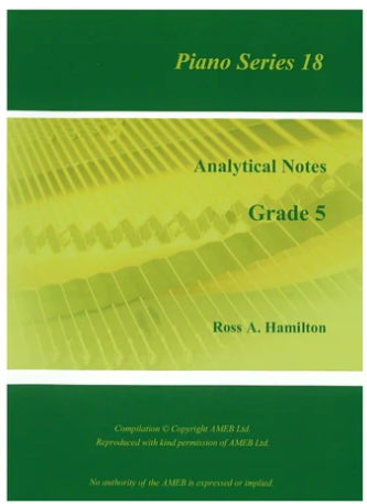 AMEB Analytical Notes Piano Series 18 Gr 5