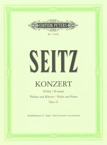 Seitz - Concerto #5 in Dmaj Op22 - Violin/Piano Accompaniment - Peters EP11028