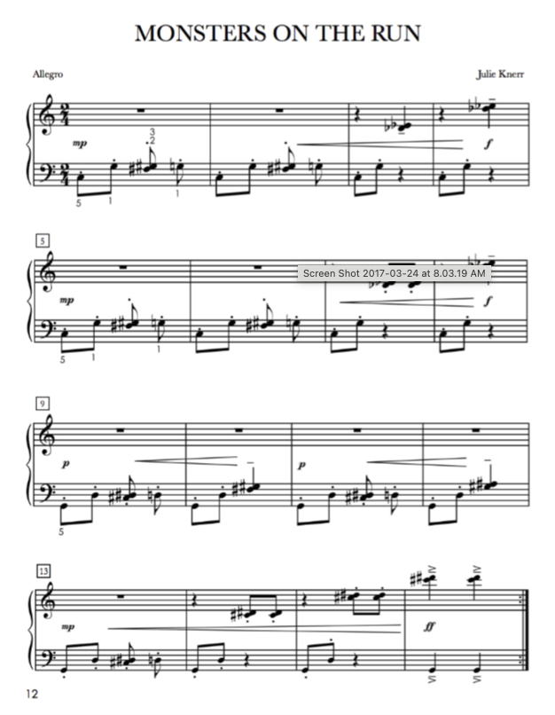 Piano Safari Pattern Pieces 2