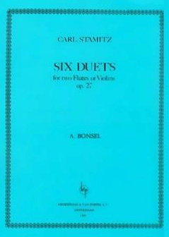 Stamitz C - 6 Duets Op27 - 2 Flutes or 2 Violins Broekmans BVP1391