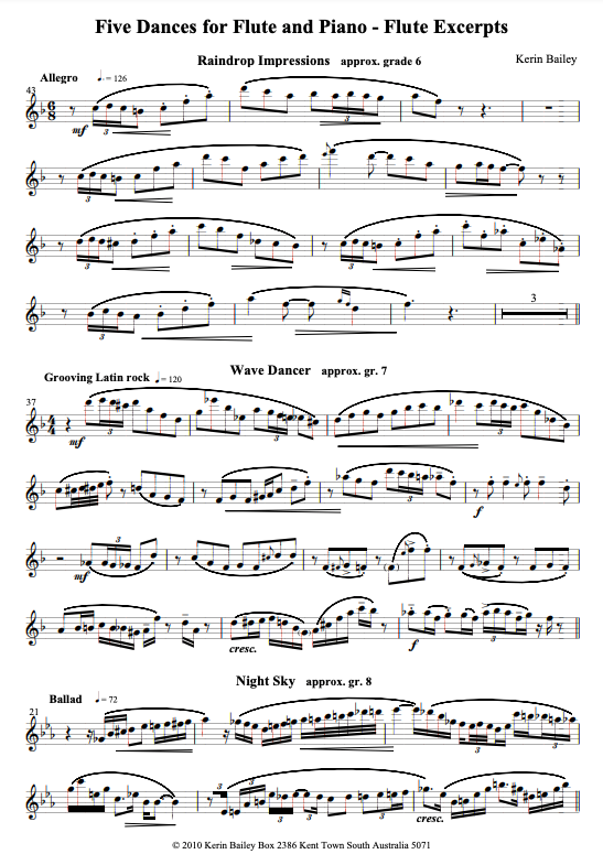 Five Dances For Flute & Piano