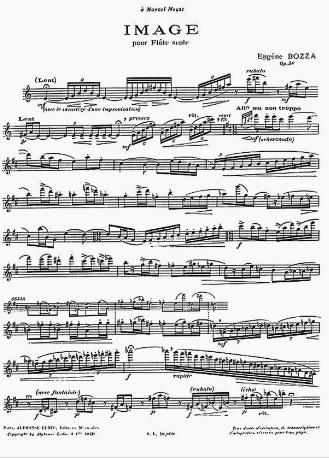 Bozza - Image Op38 - Flute Solo Leduc AL19908
