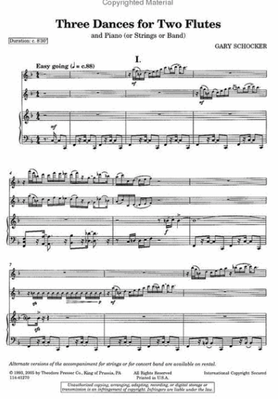 Three Dances for Two Flutes