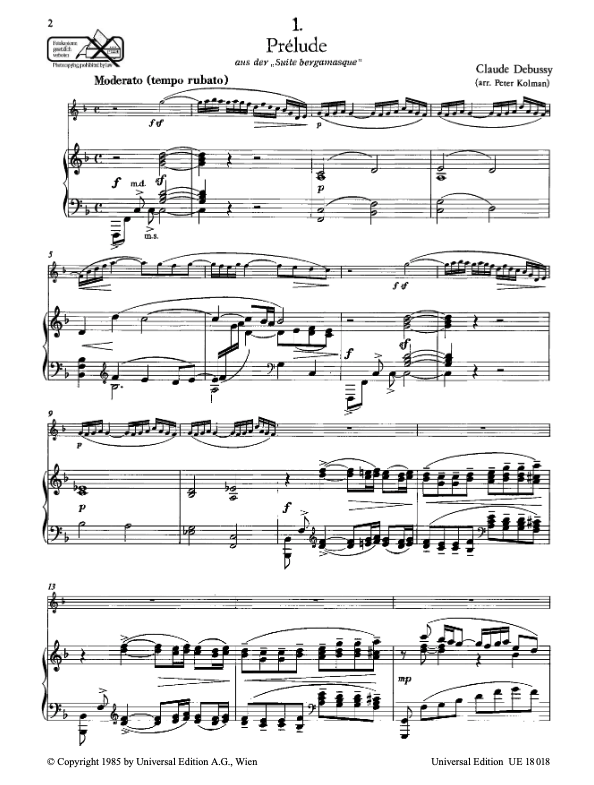 8 Selected Pieces for Flute and Piano
