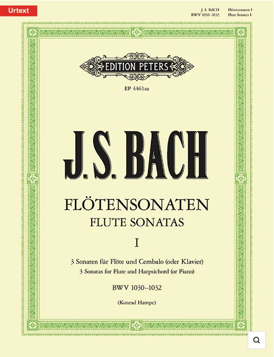 Bach J S - Flute Sonatas Vol. 1 - Flute - Peters EP4461AA