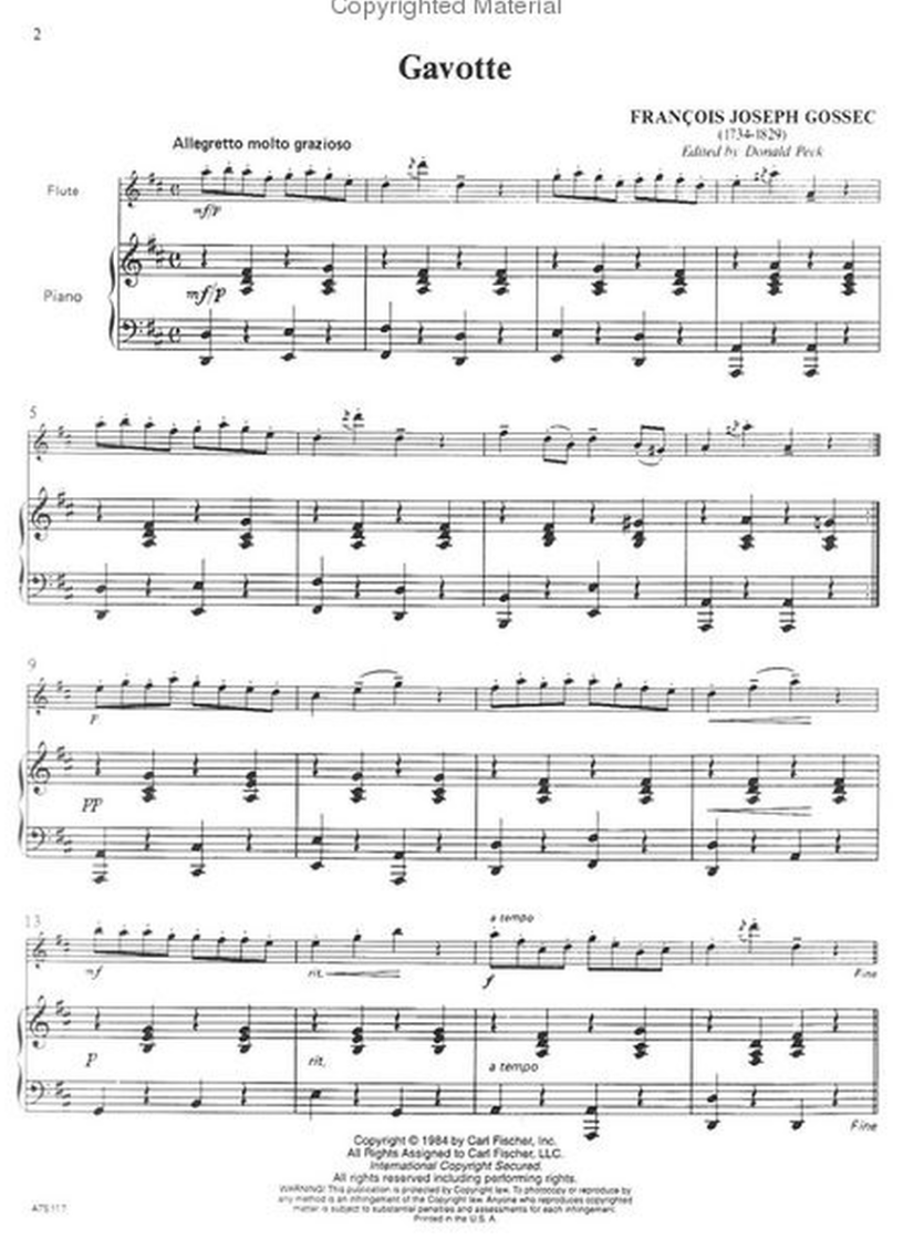 Gavotte for Flute and Piano