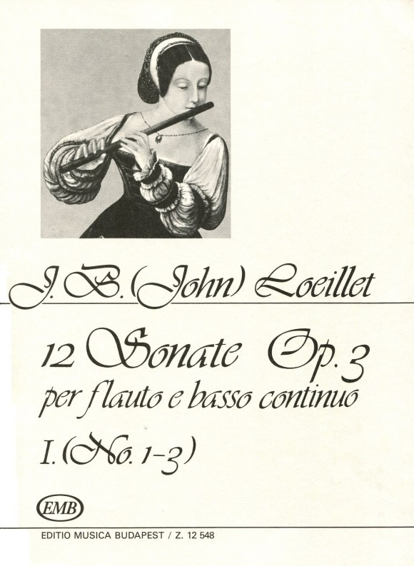 Loeillet - 12 Sonatas Op3 Volume 1 - Treble Recorder or Flute/Piano Accompaniment EMB Z12548