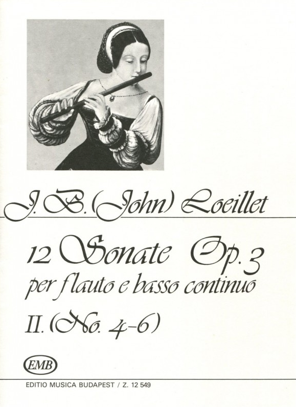 Loeillet - 12 Sonatas Op3 Volume 2 - Treble Recorder or Flute/Piano Accompaniment EMB Z12549