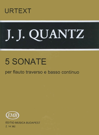 Quantz - 5 Sonatas - Flute/Basso Continuo EMB Z14362