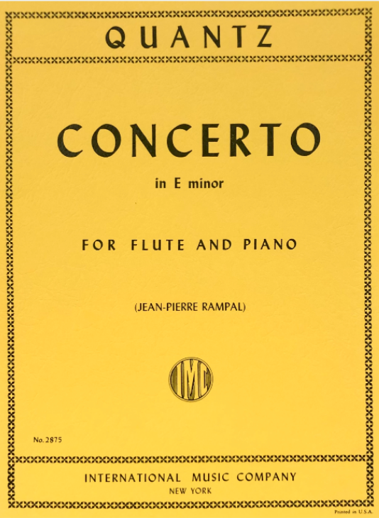Quantz - Concerto in Emin - Flute/Piano Accompaninment IMC IMC2875