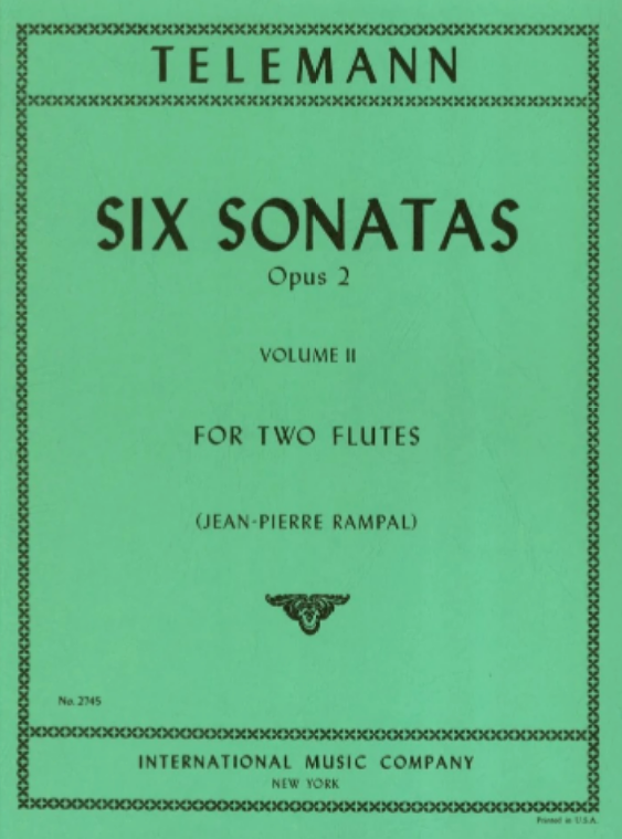 Telemann - 6 Sonatas Op2 Volume 2 - 2 Flutes Unaccompanied IMC IMC2745
