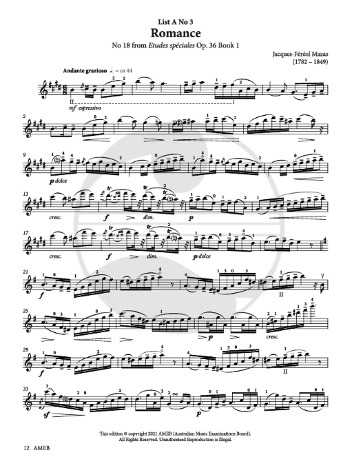 AMEB Violin Series 10 Grade 7 - Violin/Piano Accompaniment AMEB 1202729539