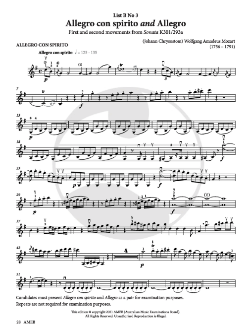 AMEB Violin Series 10 Grade 7 - Violin/Piano Accompaniment AMEB 1202729539