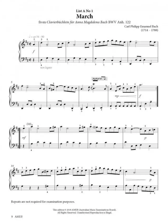 AMEB Piano Series 18 Grade 2 - Piano AMEB 1201103339