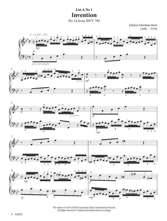 AMEB Piano Series 18 Grade 5 - Piano AMEB 1201103639