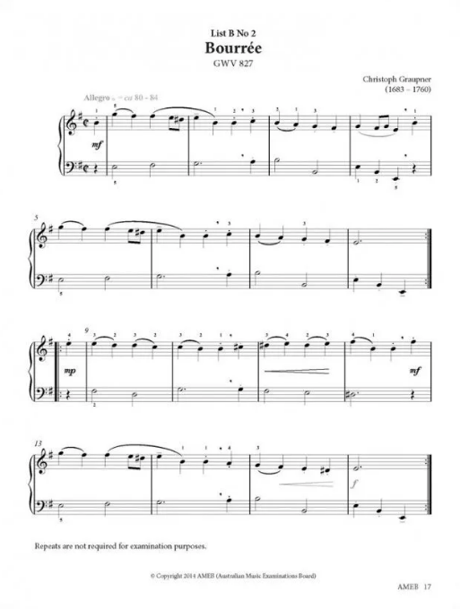 AMEB Series 17 Grade 1 - Piano Solo 1201100239