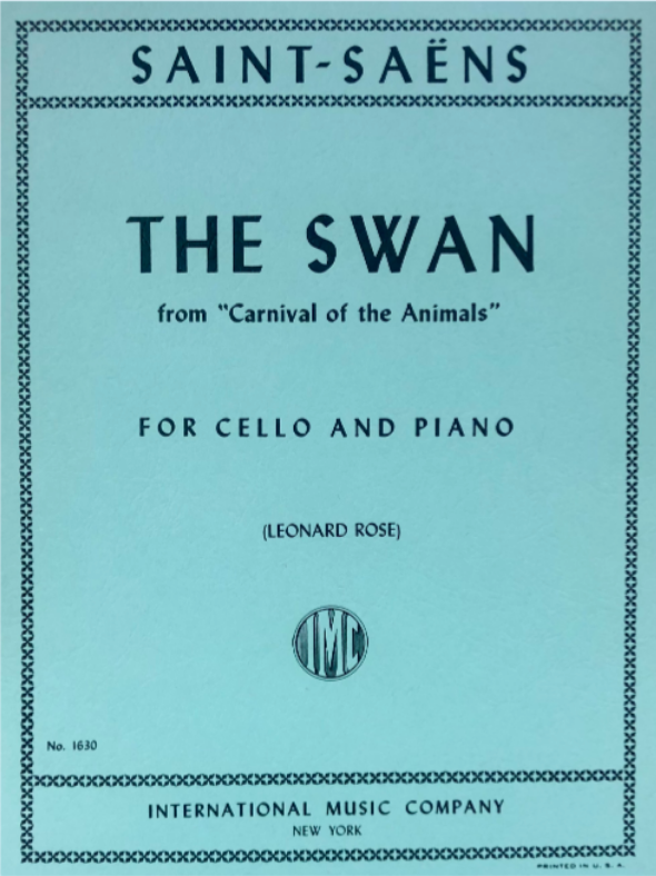 The Swan from Carnival of the Animals Cello/Piano