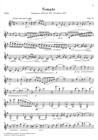 Brahms - Sonatas - Violin & Piano - G Henle Verlag