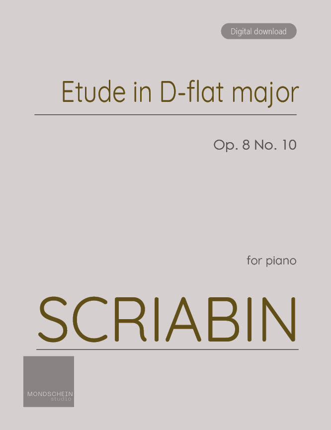 Scriabin - Etude in D-flat major, Op. 8 No. 10 - Mondschein Studio - Piano (Digital Download)