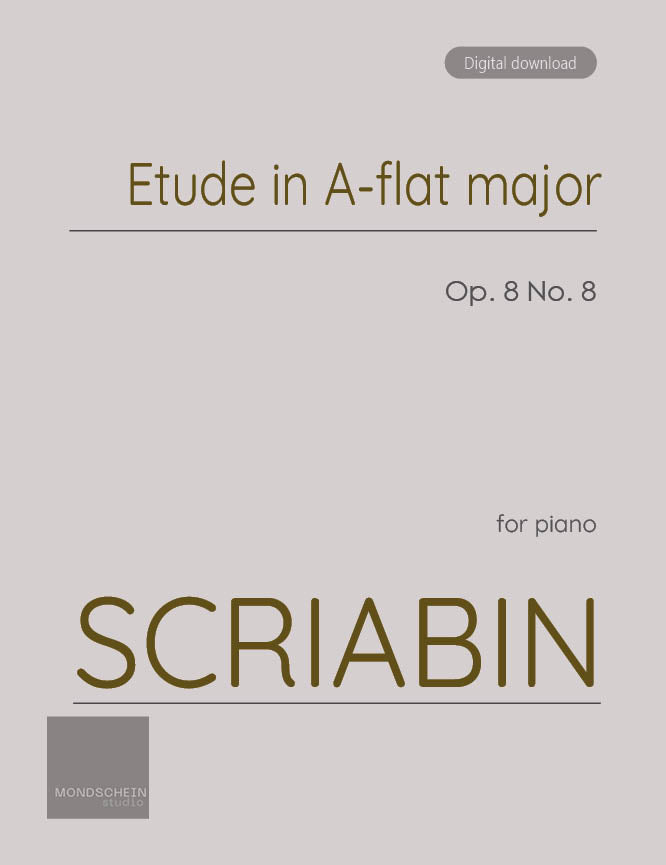 Scriabin - Etude in A-flat major, Op. 8 No. 8 - Mondschein Studio - Piano (Digital Download)