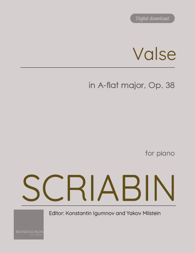 Scriabin - Valse in A-flat major, Op. 38 - Piano (Digital Download)