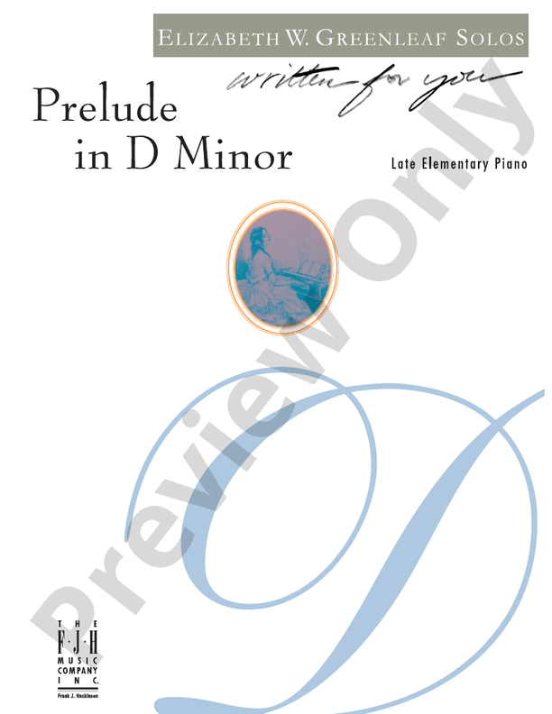 Greenleaf - Prelude in D Minor - Piano (Digital Download)