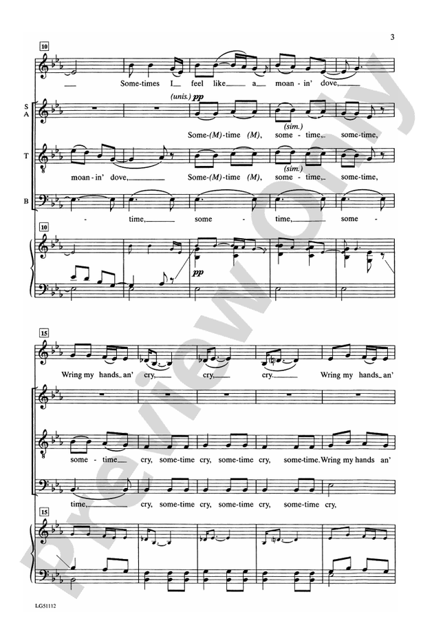 Sometimes I Feel - SATB Choral Octavo (Digital Download)