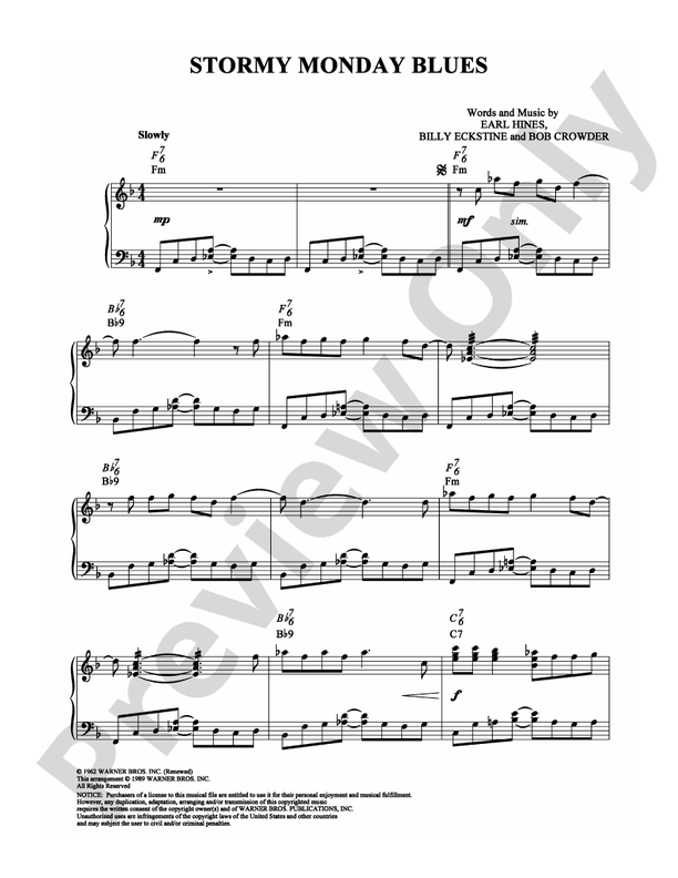 Stormy Monday Blues - Piano (Digital Download)