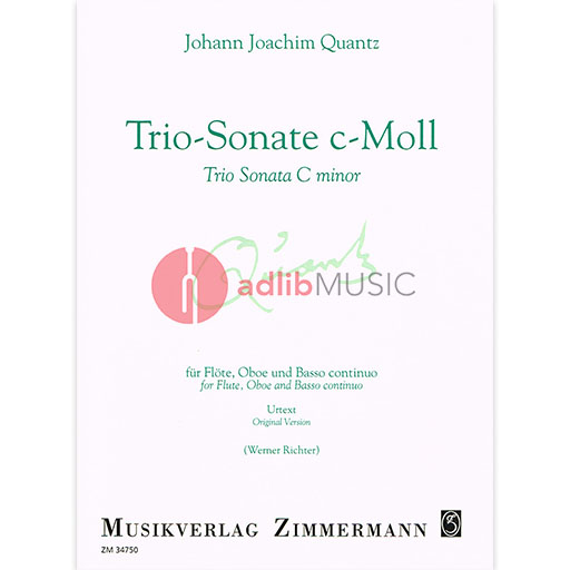 TRIO SONATA C MINOR QV 2: ANH 5 FL OB AND B C - QUANTZ - TRIOS - ZIMMERMANN