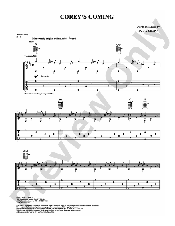 Corey's Coming - Guitar TAB (Digital Download)