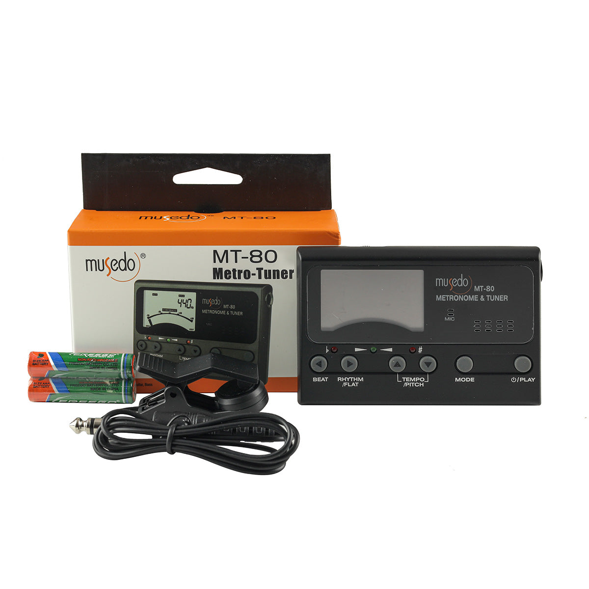 Musedo MT80 3 In 1 Chromatic Metronome Tuner Black