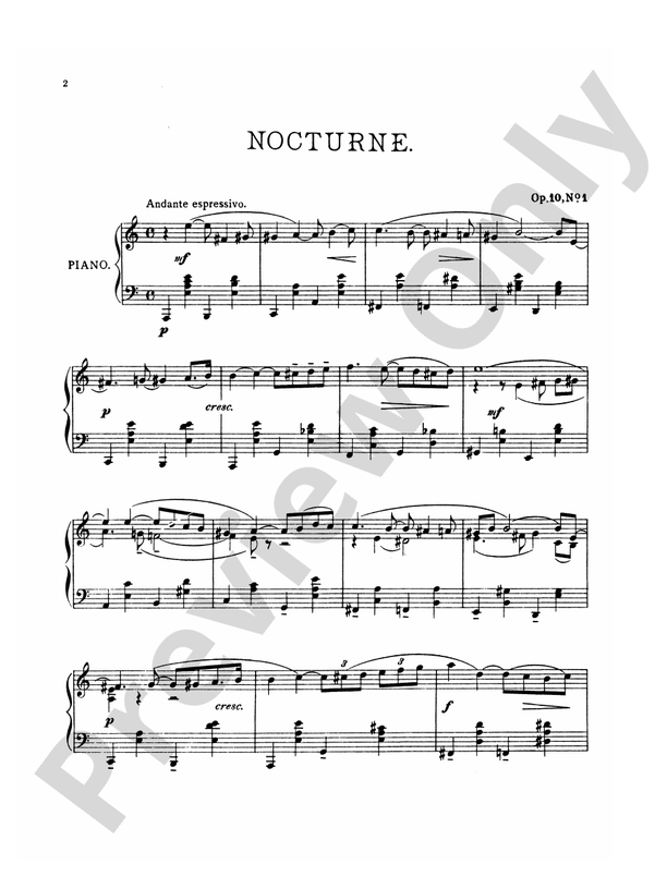 Rachmaninoff - Piano Pieces, Op. 10 - Piano Solo (Digital Download)