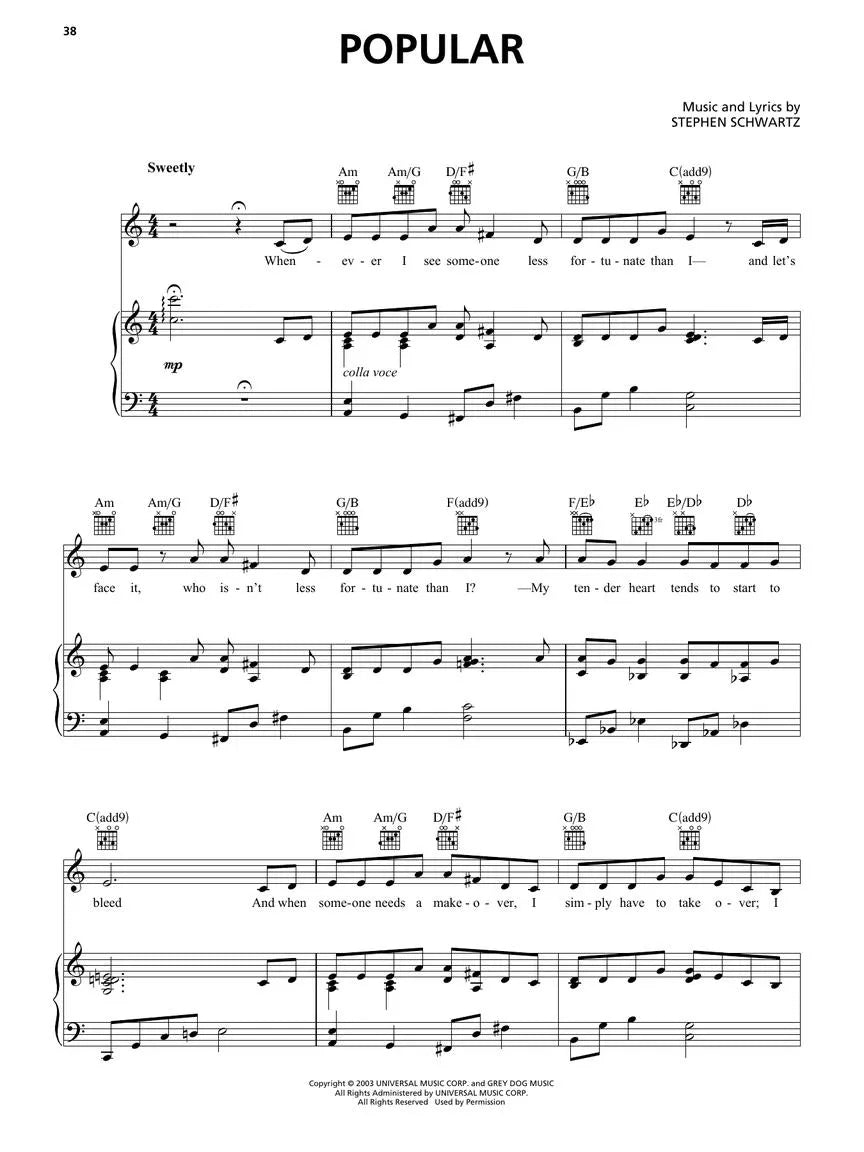 Wicked - Music from the Motion Picture - Piano/Vocal Selections