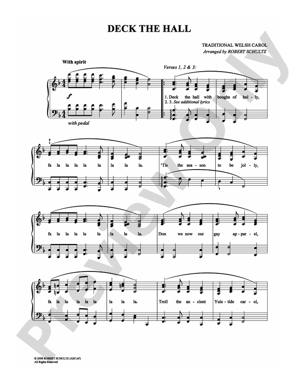 Deck the Hall - Traditional - 00-PS-0000593 - Piano (Digital Download)