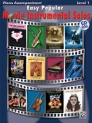 Easy Popular Movie Inst Solos Piano Accomp Bk/CD