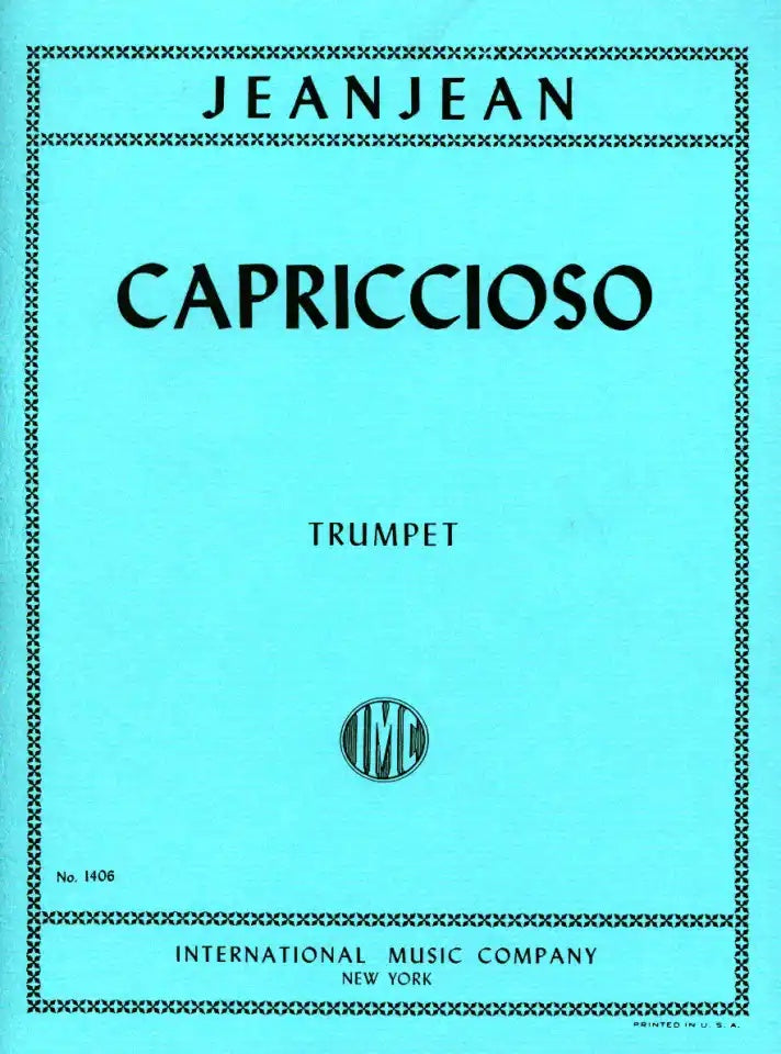 Capriccioso - for Trumpet and Piano - Paul Jeanjean - Trumpet IMC