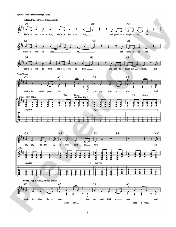 She's a Sensation - Guitar TAB (Digital Download)