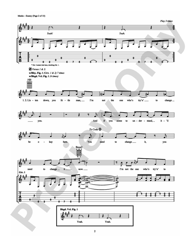 Enemy - Guitar TAB (Digital Download)